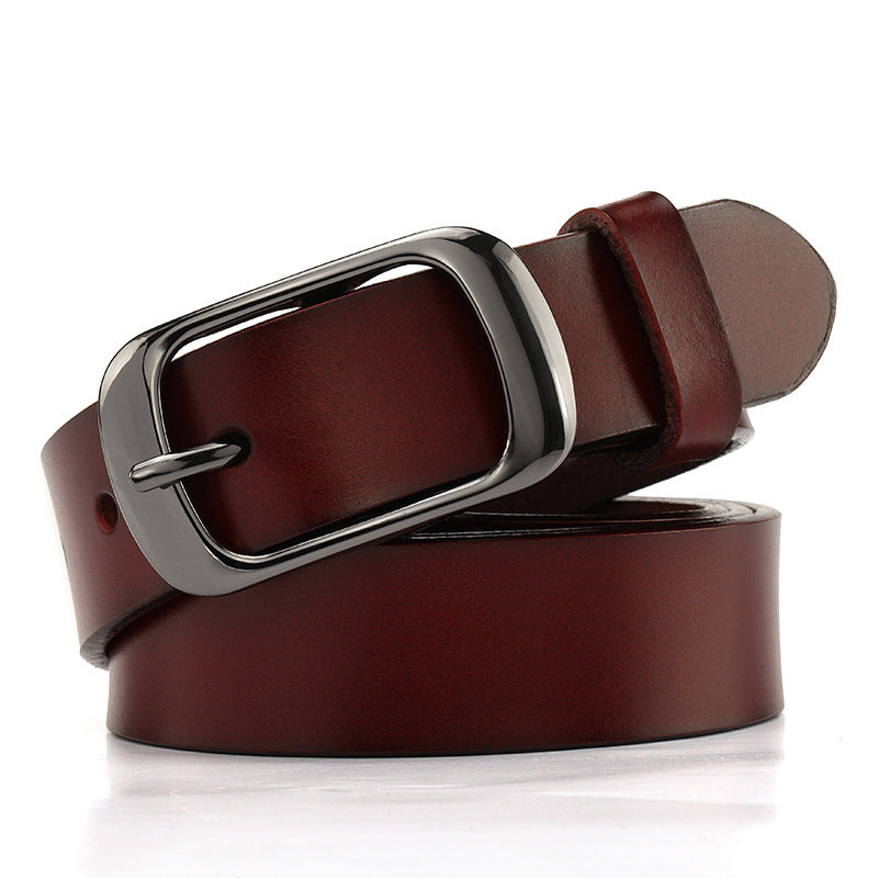 Genuine Leather Fashion Lengthened Pure Cowhide Pants Belt