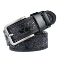 Carved craft men's belt