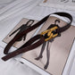 Versatile black leather belt