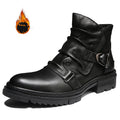 Velvet Warm British High-top Leather Shoes Martin Boots