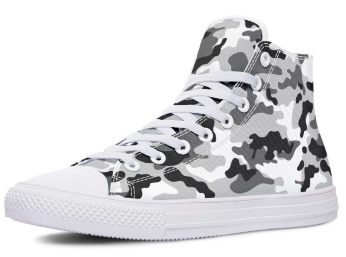 Printed Couple High-top Canvas Shoes