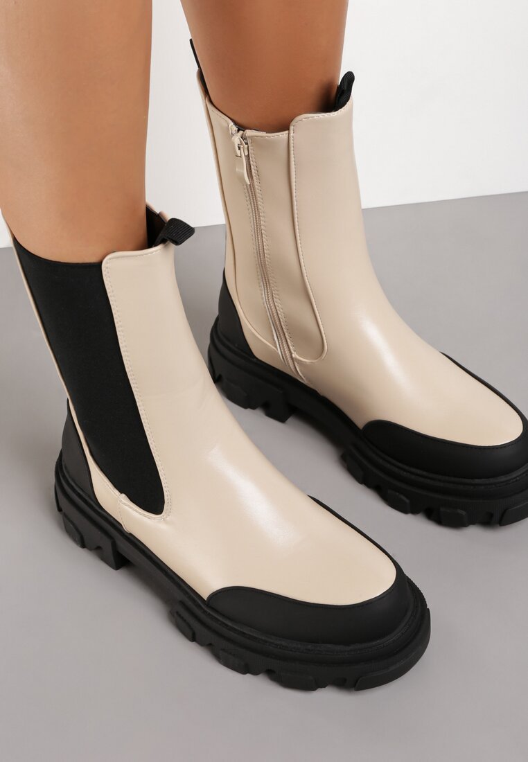 Smoke Tube Boots Stitching Thin Thin Boots Women'