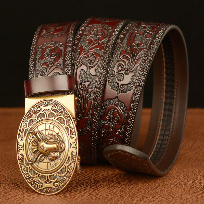 Real Cowhide Casual Jeans Belt