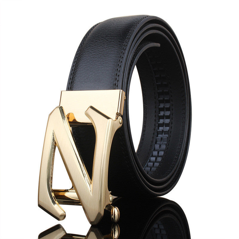 Automatic Buckle Casual Leather Belt