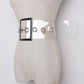 Plastic PVC Full Transparent Women's Wide Belt