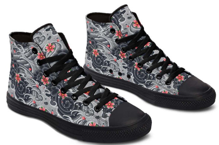 Printed Couple High-top Canvas Shoes