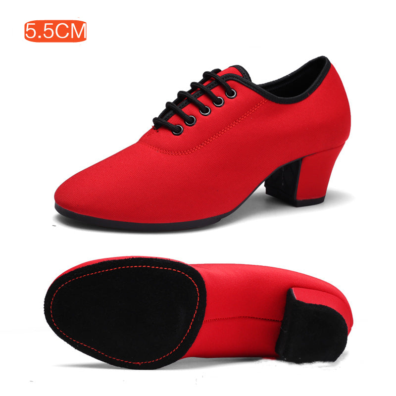 Mid Heel Soft Bottom Oxford Cloth Dancing Shoes