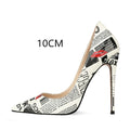 Graffiti Mode High Heels frauen Stiletto Spitz