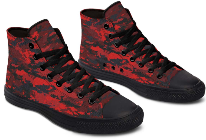 Printed Couple High-top Canvas Shoes