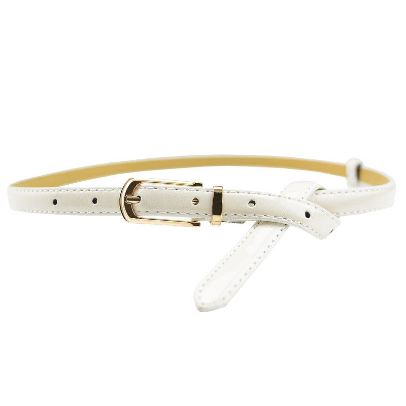 Candy Color Pin Buckle Ladies Patent Leather Pu Belt