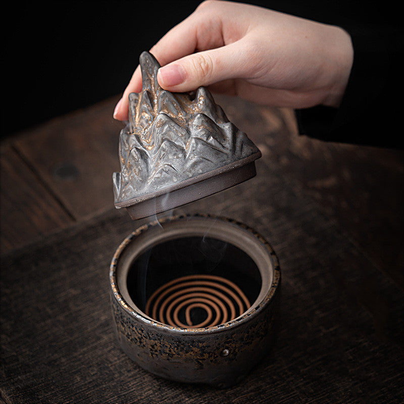 Household Retro Ceramic Incense Burner Plate