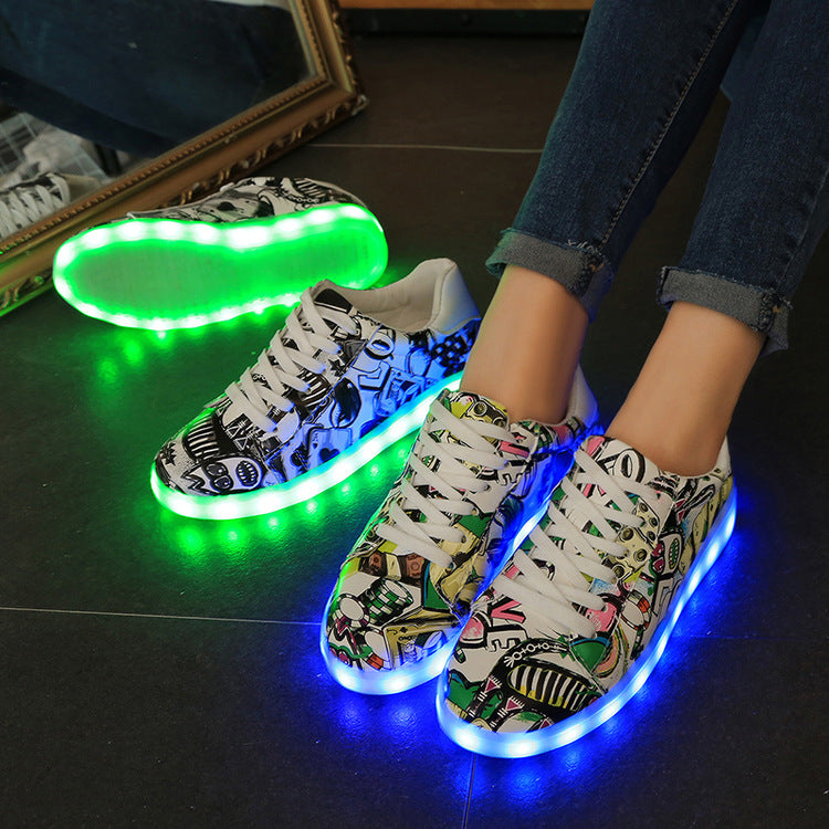 Autumn Colorful Luminous Shoes Flashing Light