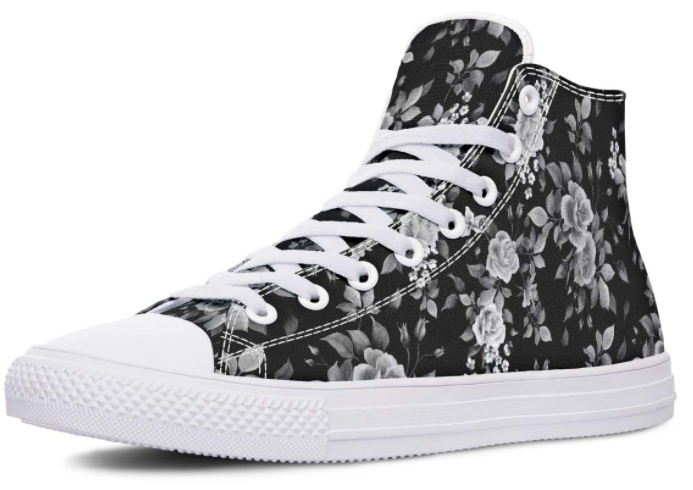 Printed Couple High-top Canvas Shoes