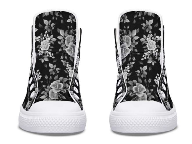 Printed Couple High-top Canvas Shoes