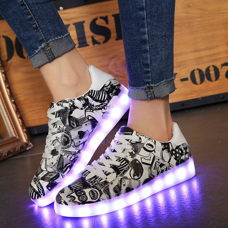 Autumn Colorful Luminous Shoes Flashing Light