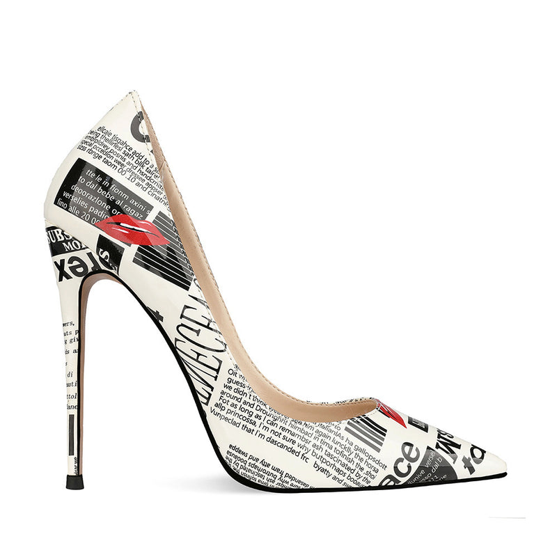 Graffiti Mode High Heels frauen Stiletto Spitz