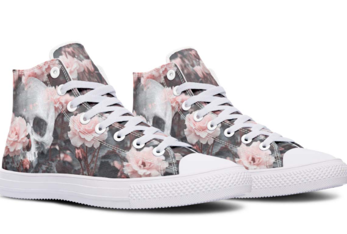 Printed Couple High-top Canvas Shoes