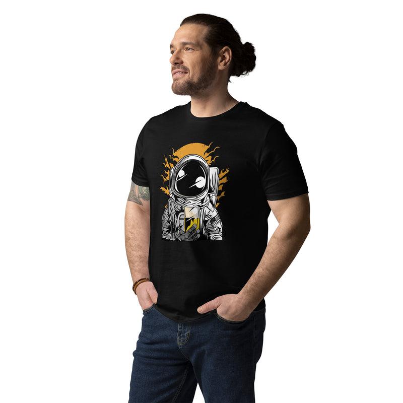 Bier in Space Unisex-Bio-Baumwoll-T-Shirt