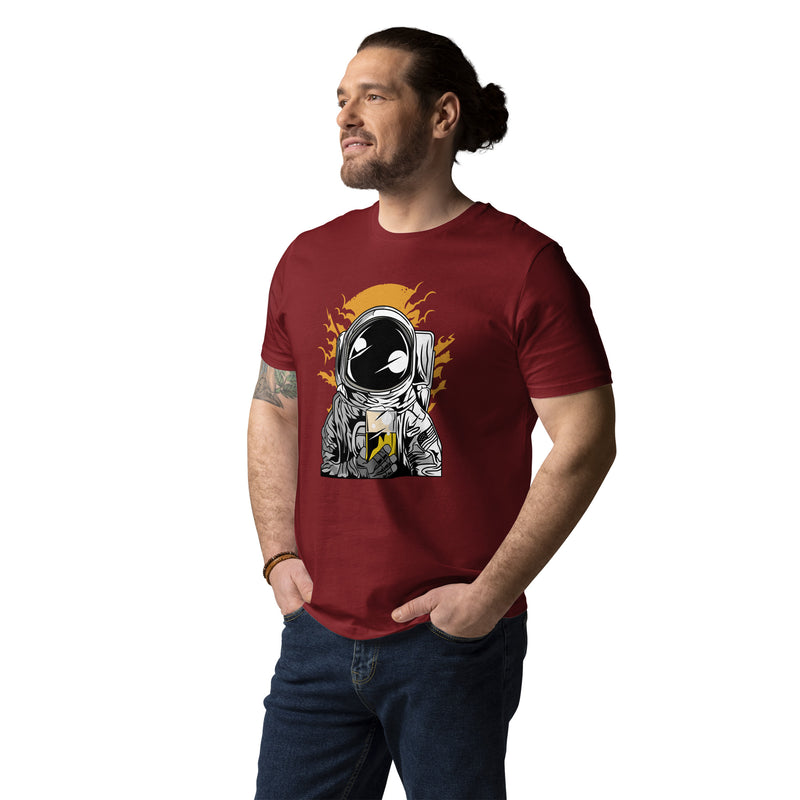 Bier in Space Unisex-Bio-Baumwoll-T-Shirt