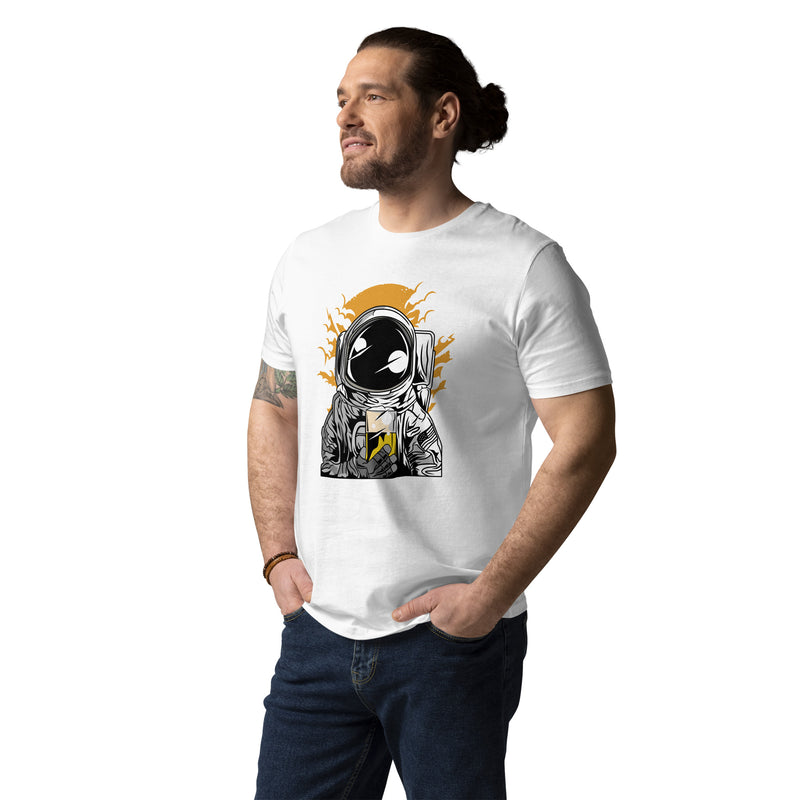 Bier in Space Unisex-Bio-Baumwoll-T-Shirt